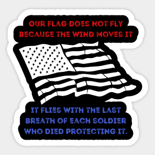 The Last Breath Memorial Day Fallen Heroes Flag Sticker